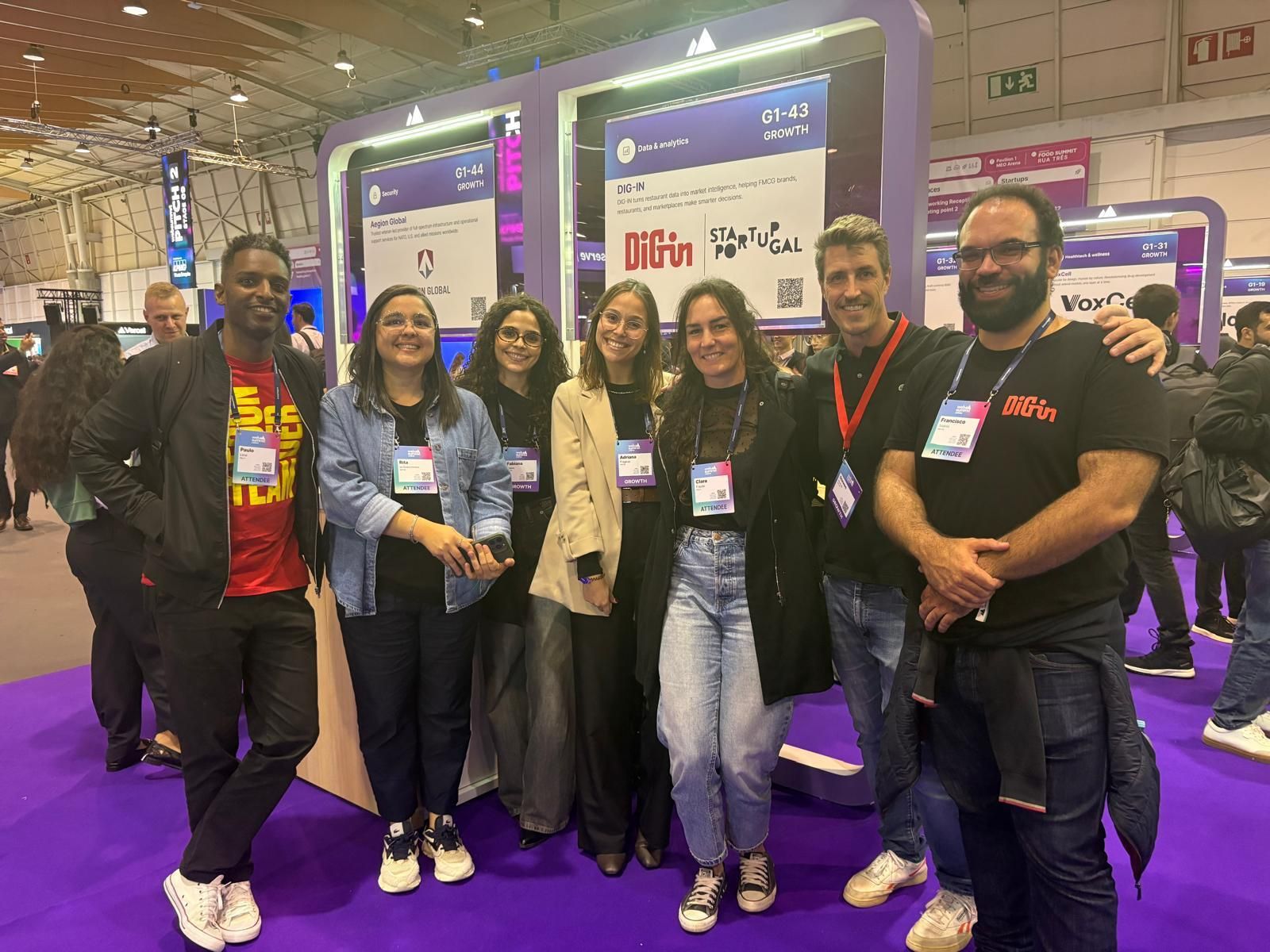 A equipa da DIG-IN no Web Summit